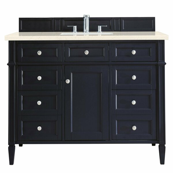 James Martin Vanities Brittany 48in Single Vanity, Victory Blue w/ 3 CM Eternal Marfil Quartz Top 650-V48-VBL-3EMR